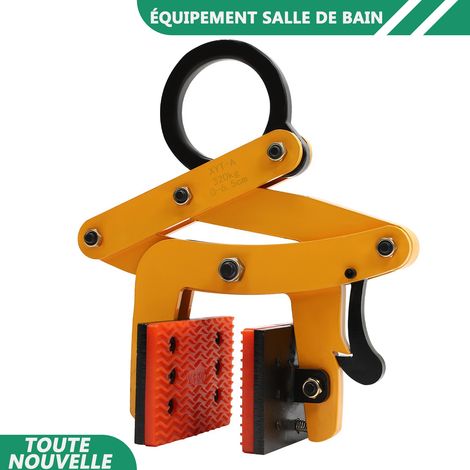 Pince de tirage de palette de charge 320kg/705.6lbs tirant la pince de levage 0-2.6in Ouverture de la mâchoire avec crochet auto-verrouillant (1/5)