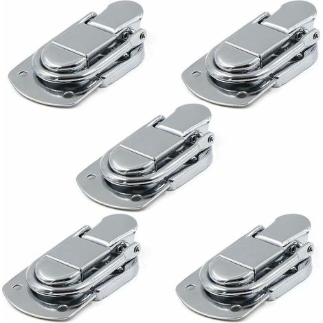 Fermeture à Levier Fermoir à Bascule Loquets Verrou 5 pcs Loquet à Bascule en Acier Inoxydable pour Coffret, Cadeaux Boîte, Tiroir, Armoire, Trousse médical, Coffre à Outils (1/5)