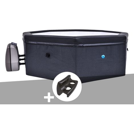 Spa portable Netspa semi-rigide Octopus octogonal Bulles 4-6 places + 2 appuie-têtes + porte-gobelet (1/2)
