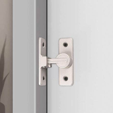 1 unidad de cerradura para puerta corrediza interior de 90°, pestillo de gancho, perno de palanca, cerradura de hebilla, cerrojo antirrobo, cerraduras para puertas