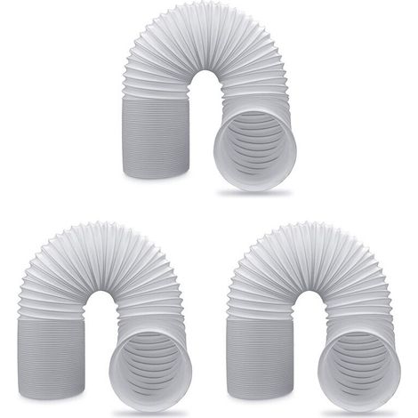 mangueras de escape portátiles para aire acondicionado - 5 pulgadas de diámetro - 59 pulgadas de largo - Tubo flexible universal en sentido inverso