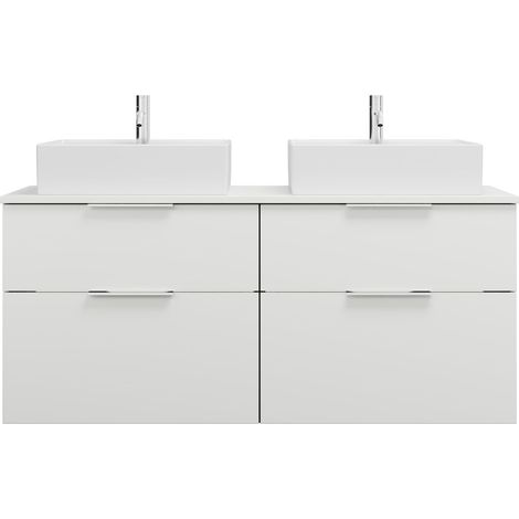 burgbad Eqio mueble bajo para lavabo con consola y 4 cajones,