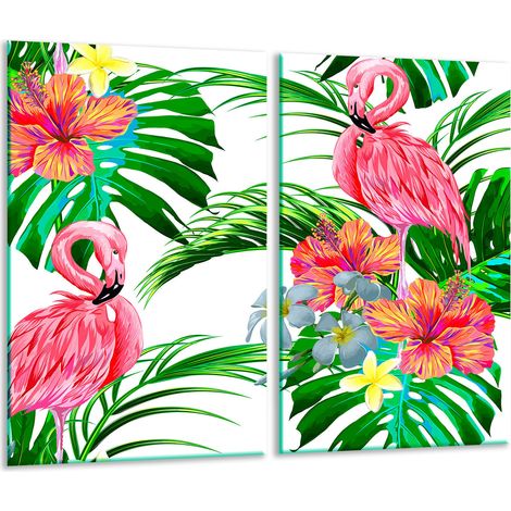 Glasschneidebrett 2x 30x52 Flamingos (1/5)