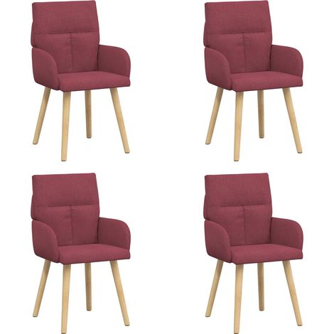 Sedie da pranzo 4 pz Tessuto Rosso Vino 60 x 56 x 96 cm vidaXL (1/5)
