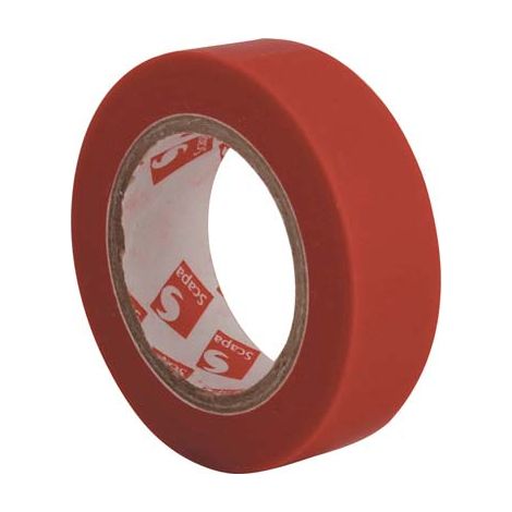NASTRO PVC ISOLANTE SCAPA - ROSSO MM 15 ML 10- 20 pezzi