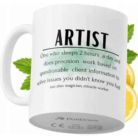 Lustiger Künstlerbecher mit witzigem Textdesign – ideal für Geburtstage, Namenstage und Feiertage. Hochwertiger Becher für besondere Anlässe, ob zu Hause, im Büro oder bei der Arbeit. Farbe: Weiß, 330