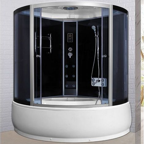 Bagno Italia Box doccia con vasca cabina a 6 getti idromassaggio 150x150 cm bluetooth ozonoterapia cromoterapia (1/5)