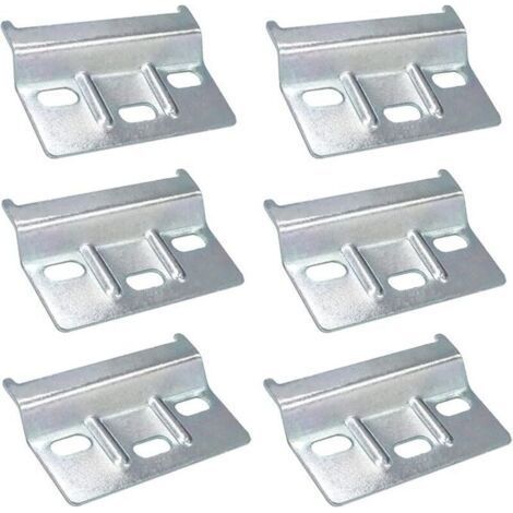 Lntyq Rail de suspension Plaque de fixation Support Armoires Meubles 6 PCS Rail de suspension pour meubles 60mm Armoires de cuisine Armoires Meubles Garde-robe (Argent) (1/5)