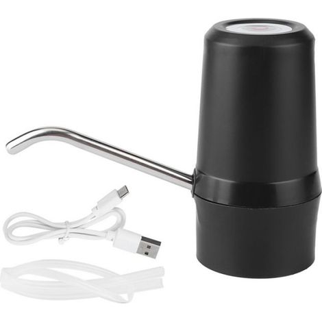 Pompe à eau nomade noire, rechargeable USB, dispenseur d'eau pour bouteilles, usage domestique et voyage (1/5)
