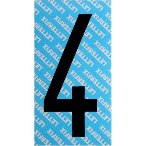 Numéro d'autocollant noir série T80 4 Letterfix