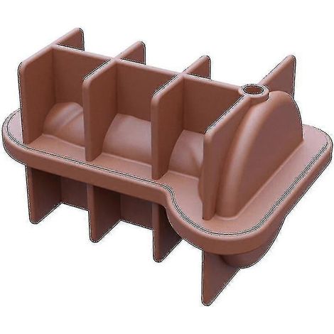 Lustige Silikonformen in Form von Männergenitalien, DIY-Handarbeit, Eis am Stiel-Eiswürfelform (Hellbraun) (1/4)