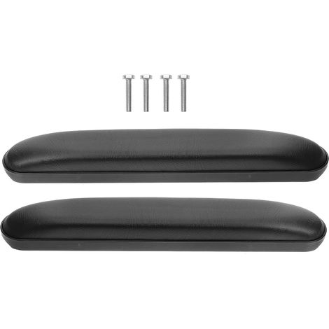 Coussins D'accoudoirs en Cuir et Éponge pour Fauteuil Pivotant et Fauteuil Confortable, Protège Accoudoir Noir Soulageant Stress Cou et Épaules, 1 Paire (1/5)