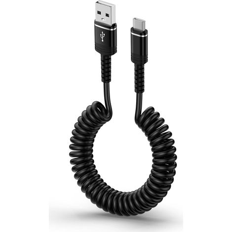 Câble USB A vers USB C Spirale,[0.4M-1.8M] Chargeur Cable USB C Rétractable (1/5)