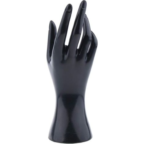 Espositore in PVC fatto a mano per gioielli, orologi, anelli, bracciali, gioielli e articoli per la casa, nero (1/5)