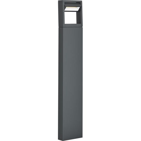 Lampe de jardin, balisage de chemin, lampadaire à LED, résistant aux intempéries, 16 cm x 5 cm x 90 cm, gris foncé (1/5)