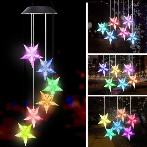 Lampes solaires, lampes LED mobiles en forme d'étoile pour l'extérieur avec changement de couleur-AquaForge (1/5)