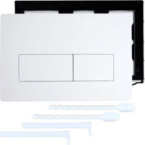 Compatible avec Sigma, bouton-poussoir de toilette blanc à double (1/5)