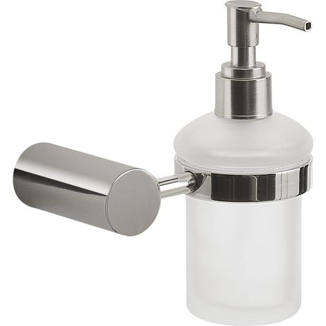 Dispenser Sapone Da Muro In Acciaio Inox E Vetro Satinato  Aloe