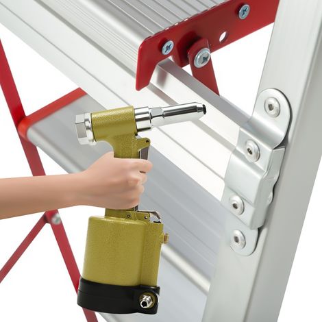 Portable Pneumatic Air Riveter Hydraulic Pop Rivet Gun Riveting Tool 4Nozzles (1/5)