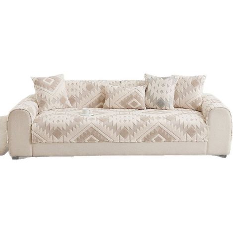 Kaelt - Housse de Canapé Géométrique Bohème 2026 70x210cm, Protège-Canapé Antidérapant Résistant aux Griffes pour Canapés en Cuir (1/5)