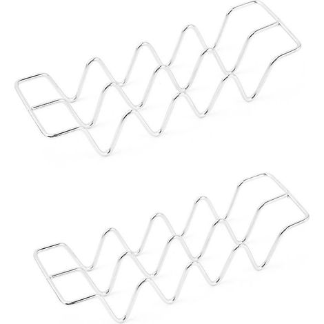 2 tortillas en acier inoxydable, gaufrier, support à maïs en forme de W, support à petits pains, support à crêpes, ustensiles de cuisine (1/5)