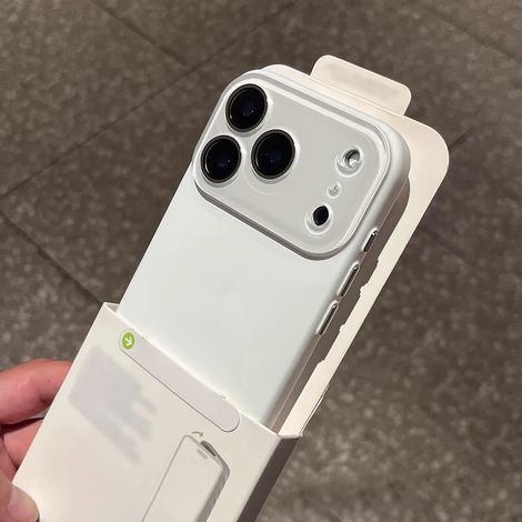 Coque de téléphone en verre pour iPhone 14 Pro (blanc), protection antichoc pour l'appareil photo et l'arrière.
