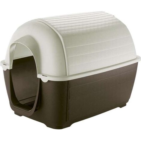 Ferplast KENNY Cuccia per cani in resina termoplastica - 5 misure. Variante KENNY MINI - Misure: 40 x 66 x h 40 cm - Grigio (1/5)