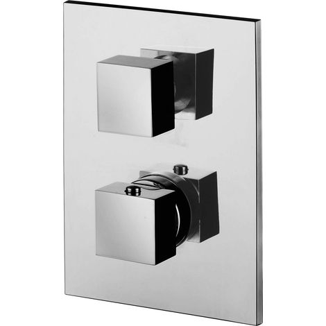 Miscelatore doccia ad incasso termostatico, piastra 150x200 mm Paffoni serie Level LEQ513CR Cromato - Ottone (1/2)