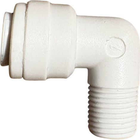 Raccord Rapide Coudé Mâle 1/4 pouces  Npt - Tubing 1/4 pouces  Ez Pour Osmoseur Et Purificateur