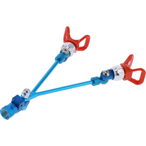Pistolet à Peinture Airless avec Perche Télescopique et Double Buse de Rechange