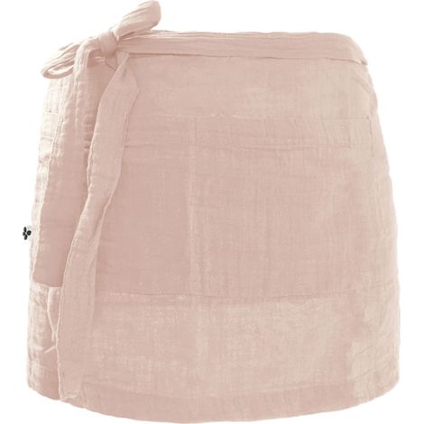 Tablier serveur Gaze de coton 45x80 cm GAIA coloris Rose Guimauve (1/5)
