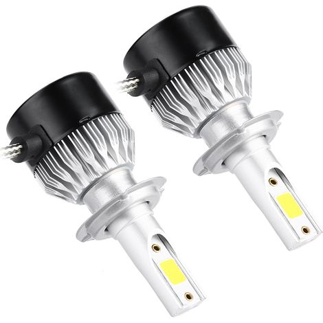 2pcs Ampoules LED H7 55W 6000K Super Lumineuses pour Phares de Voiture, Kit Mini Lampe Auto Blanc (1/5)
