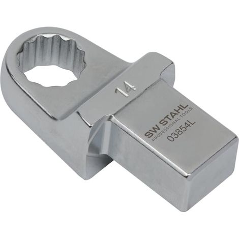 SW-Stahl 03854L Einsteck-Ringschlüssel 14 mm I Einsteckvierkant 14 x 18 mm I Einsteckringschlüssel SW 14mm