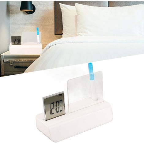 Réveil LCD grand format avec rétroéclairage sept couleurs, mini-réveil de bureau portable, livré sans piles. (1/5)