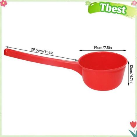 Tbest Pelle à eau Cuillère à eau en plastique épais à Long manche, louche à eau agricole de grande capacité bricolage module Rouge (1/5)