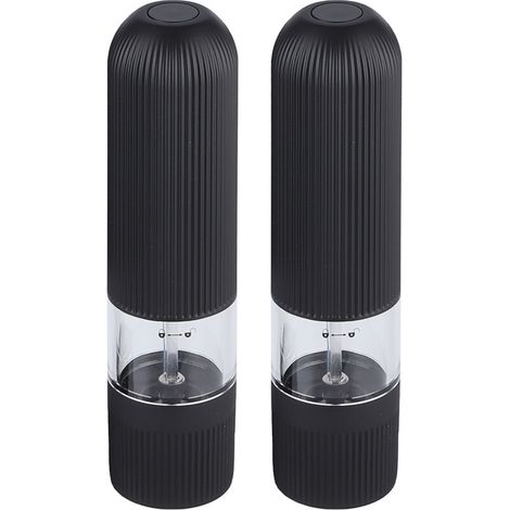 Moulin À Poivre Électrique - Bloc De Broyage En Céramique - Réglage De La Finesse - Voyant LED - Pour Maison Et Restaurant - 1 Pièce (1/5)