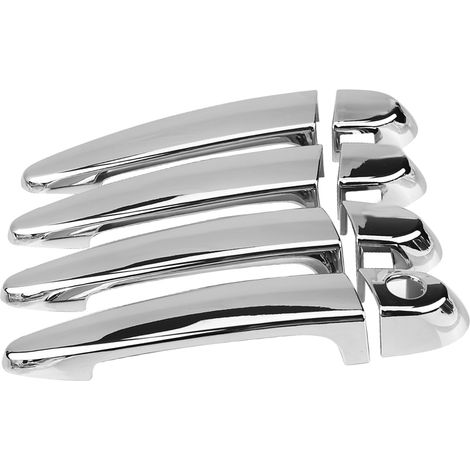 garnitures de poignée de porte chromées pour BMW X1 X3 X5 X6 2010-2013, couvre-embellisseurs en chrome électrolytique, accessoires auto extérieurs, lot de 8 pièces (1/5)