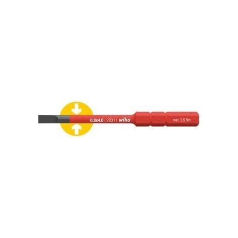 Wiha - embout slimbit electric - fente - 4 0 x 75 - 2831-10
