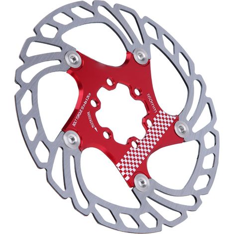 Disque de frein flottant 203 mm à six boulons pour vélo de montagne, accessoire de cyclisme (rouge/argent) (1/5)