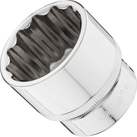 VIGOR Steckschlüsseleinsatz, 1/2 (12,5 mm) Vierkant hohl, Außen Doppelsechskant Profil, SW 36 mm (1/3)
