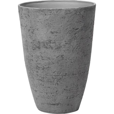 Maceta de mezcla de piedra gris 51 cm interior exterior Camia