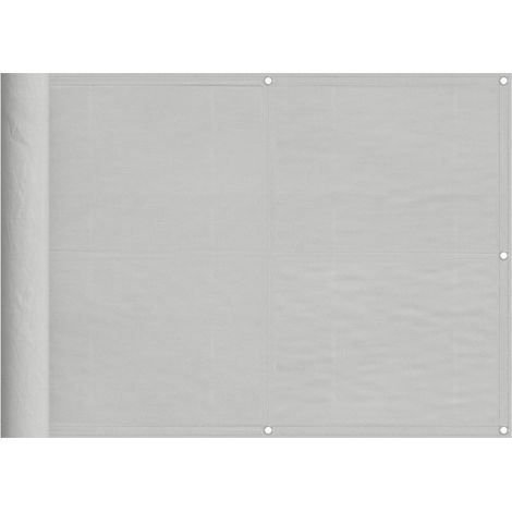 Écran de balcon gris clair 75x400 cm 100% polyester oxford