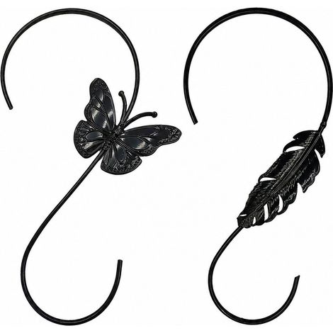 12 Zoll lange Haken, schwarze Federhaken, robust, zum Aufhängen von Gartengeräten (1/4)