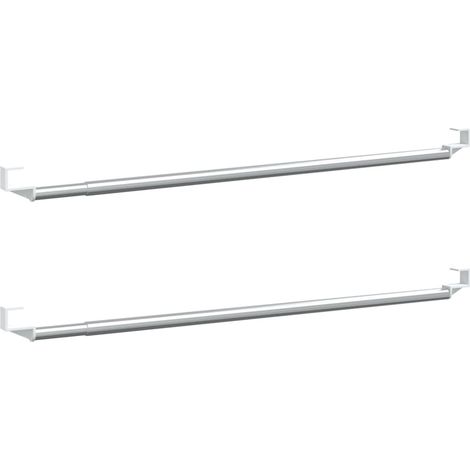 Curtain Rails 2 pcs White and Silver 60-105 cm Aluminium vidaXL (1/5)