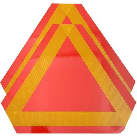 réflecteurs triangulaires pour voiture, panneau de signalisation triangulaire pour véhicule lent-40x35cm-Red