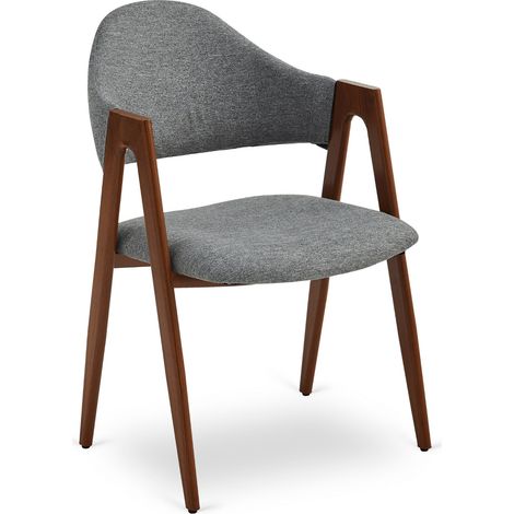 Ruiz Polstersessel für das Wohnzimmer, Grau/Walnuss, Modern Loft (1/5)