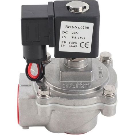 Électrovanne d'impulsion à angle droit anti-poussière, DN20/DN25, compatible AC220V/DC24V, modèles DMF-Z-20 / DMF-Z-25. (1/5)