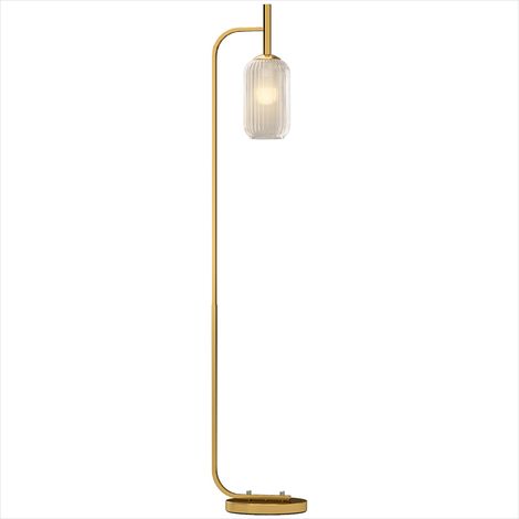 Lampe de table Lampadaire sur pied en métal avec abat-jour (1/5)