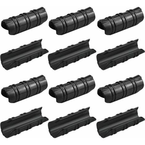 royaluxe -12 Pcs Serre Clips 25mm Clips Serre de Jardin Résistance aux Températures Elevées Fixation Bache Serre Durable Facile a Utiliser pour Fixation Serre Bannière Tuyau Jardin Films - Noir (1/5)