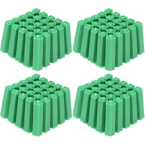 100 pezzi di tubo di espansione M6 in plastica, tassello a muro per fissaggio, accessorio per tubo di espansione, colore verde.
